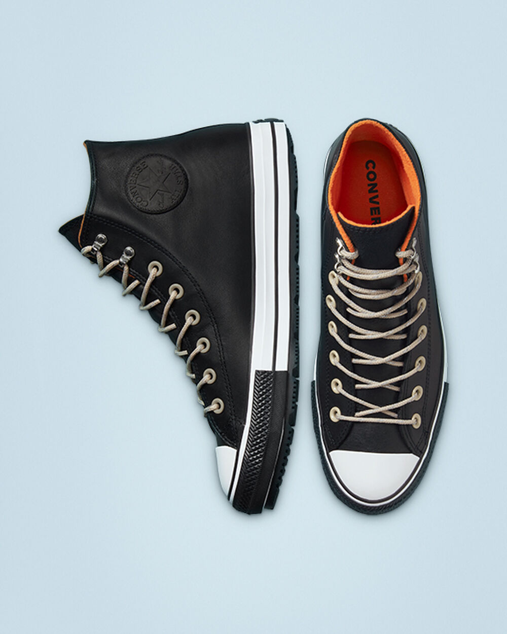 Botas de Invierno Converse Chuck Taylor All Star Mujer Negros Blancos Negros | Mexico-061436