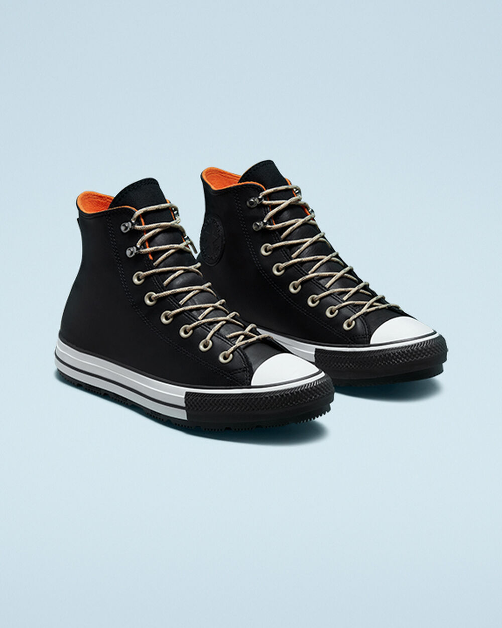 Botas de Invierno Converse Chuck Taylor All Star Mujer Negros Blancos Negros | Mexico-061436