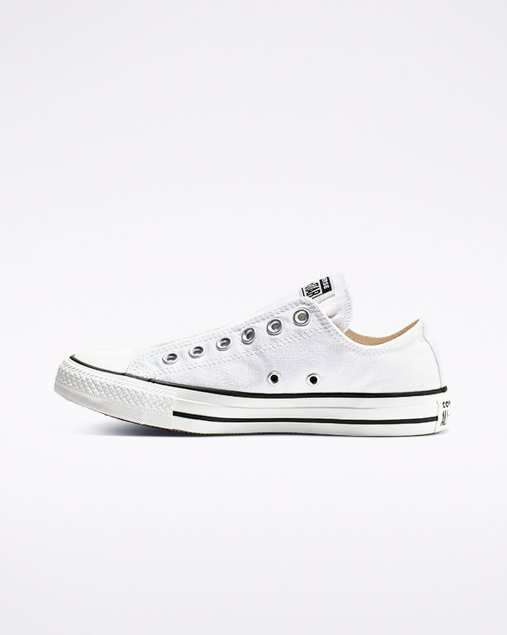 Slip On Converse Chuck Taylor All Star Hombre Blancos Negros Blancos | Mexico-63266