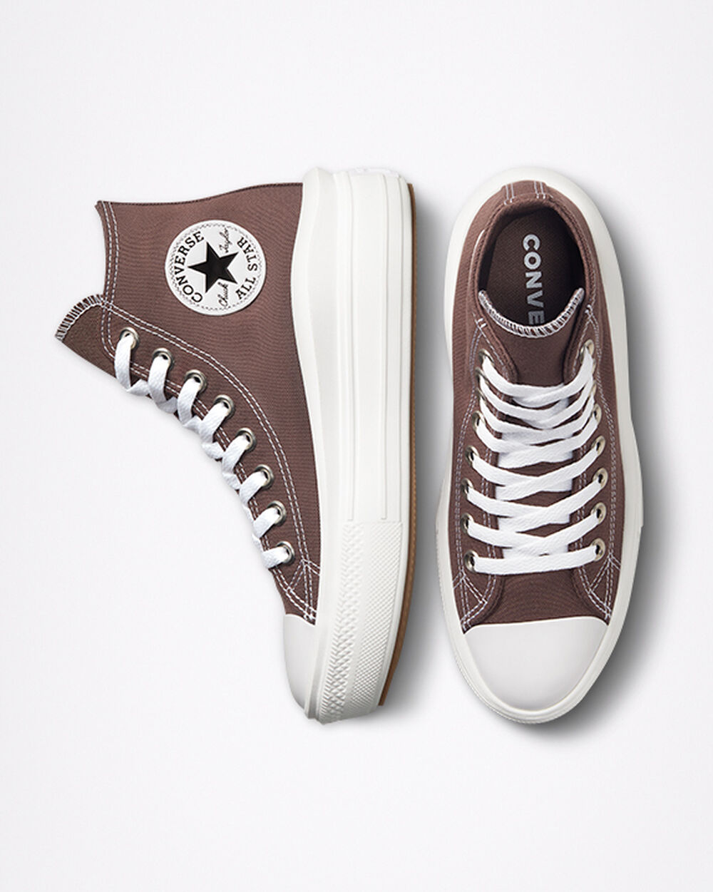 Tenis Converse Chuck Taylor All Star Move Mujer Marrom Blancos | Mexico-485606