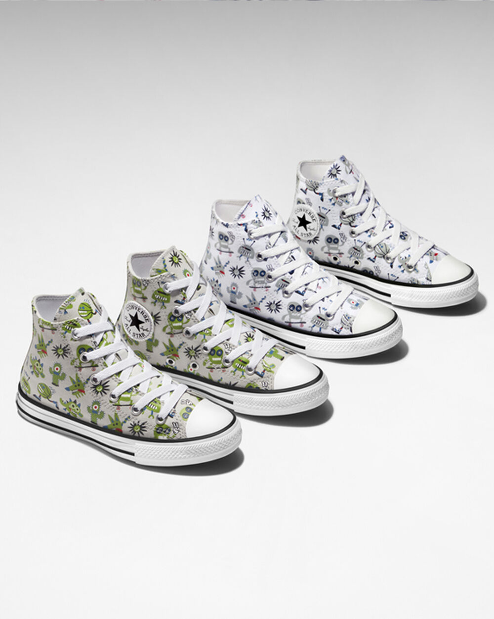 Tenis Converse Chuck Taylor All Star Niña Blancos Grises Azules | Mexico-671506